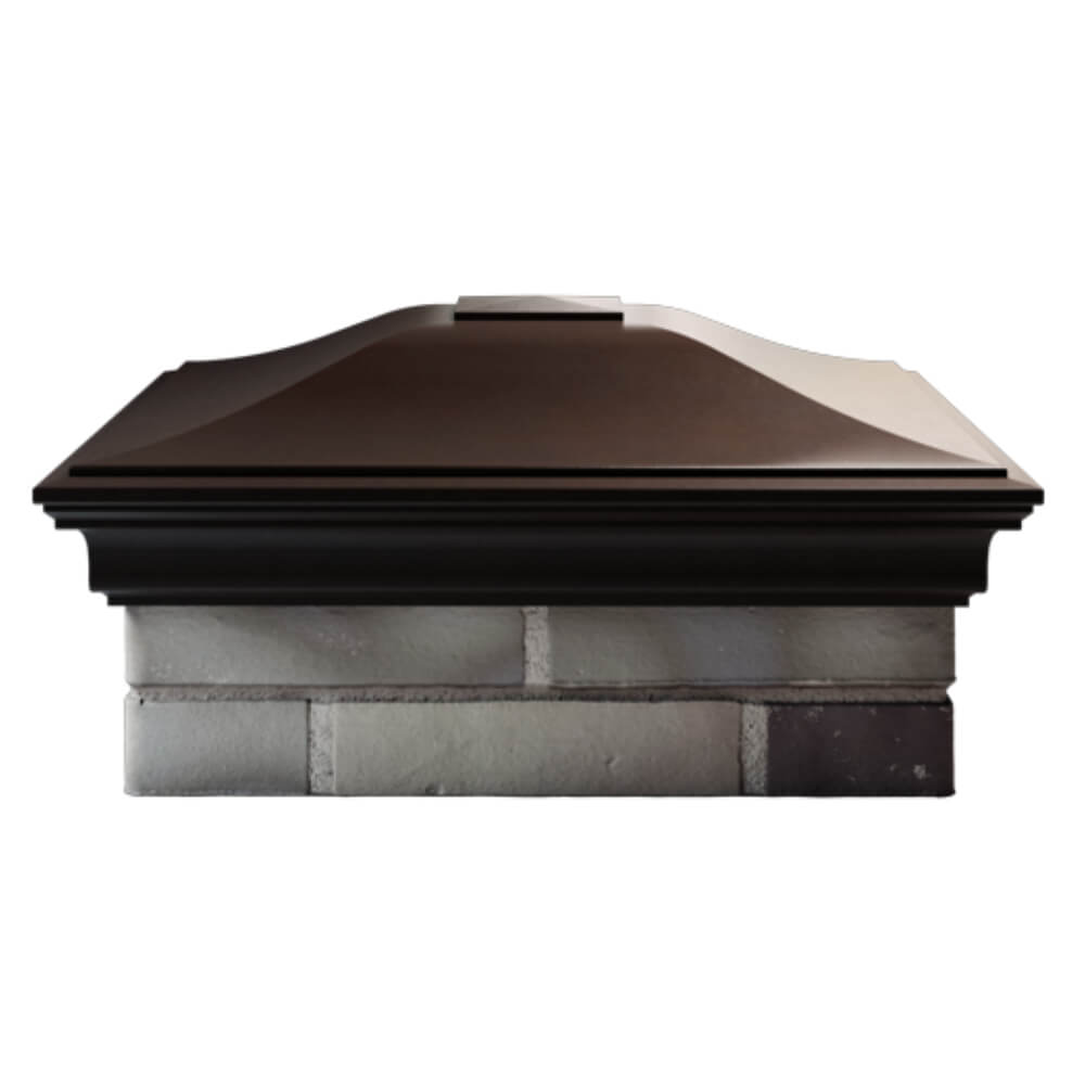 Колпак Zking Монблан Коричневый на столб 2х2 кирпича (515х515мм)