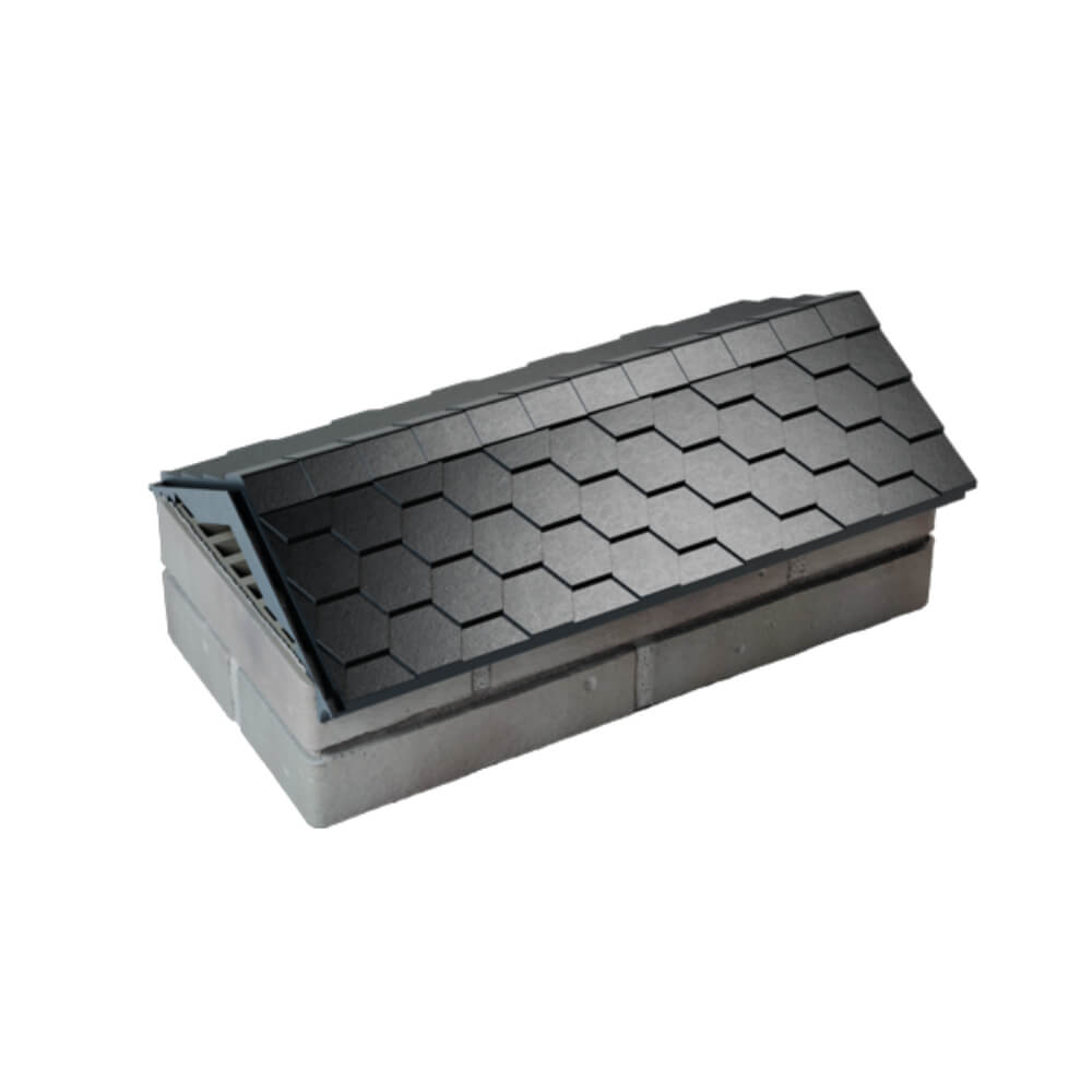 Парапет Zking Эверест Черный с посадкой на 1 кирпич (200/225/255мм)