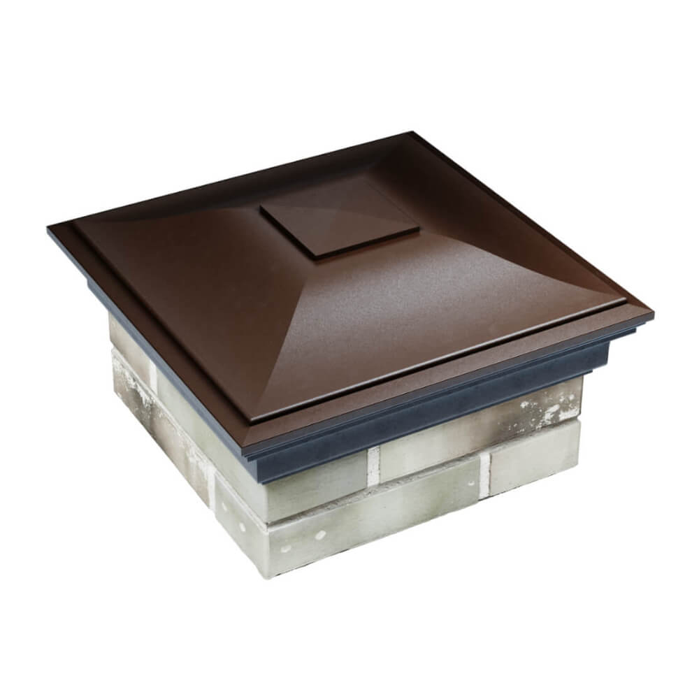 Колпак Zking Монблан Коричневый на столб 1.5х1.5 еврокирпича 0.7НФ (355х355мм)